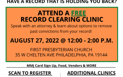 Join PCBA for a FREE record clearing expungement clinic with PLSE